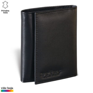 ŽENSKI KOŽNI NOVČANIK BETA 17 Crni kožni novčanik Princ Leather sa ugrađenim pregradama za kartice