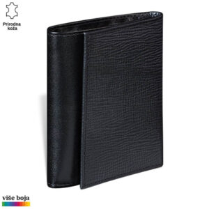 ŽENSKI KOŽNI NOVČANIK BETA 18 Crni kožni novčanik Princ Leather od prirodne kože