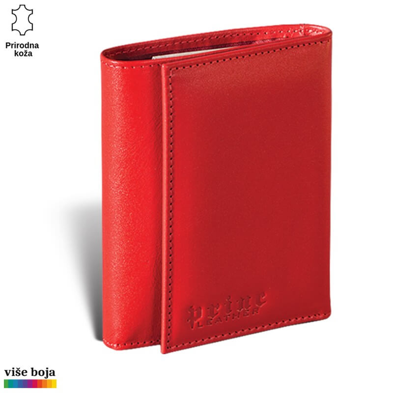 388crvena Crveni kožni novčanik brenda Princ Leather