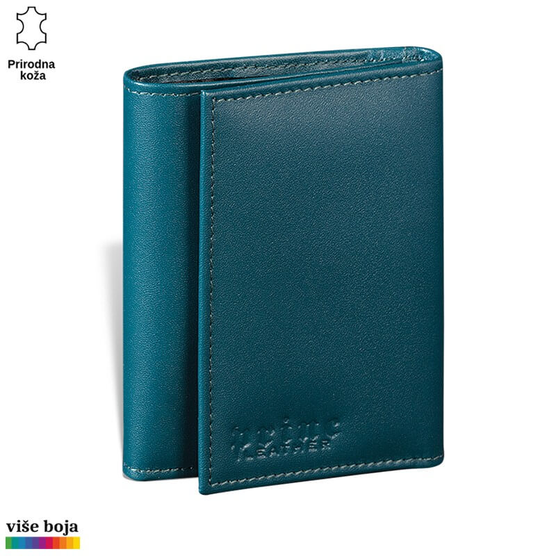 388petrol Alt tekst: Tirkizni kožni novčanik od prirodne kože brenda Princ Leather