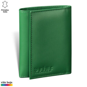 ŽENSKI KOŽNI NOVČANIK BETA 13 Zeleni kožni novčanik marke Princ Leather sa utisnutim logom