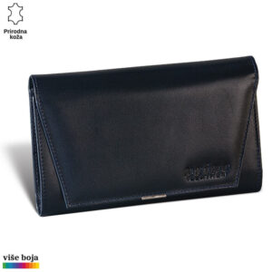 Prava kožna torbica tamne boje brenda Princ Leather.