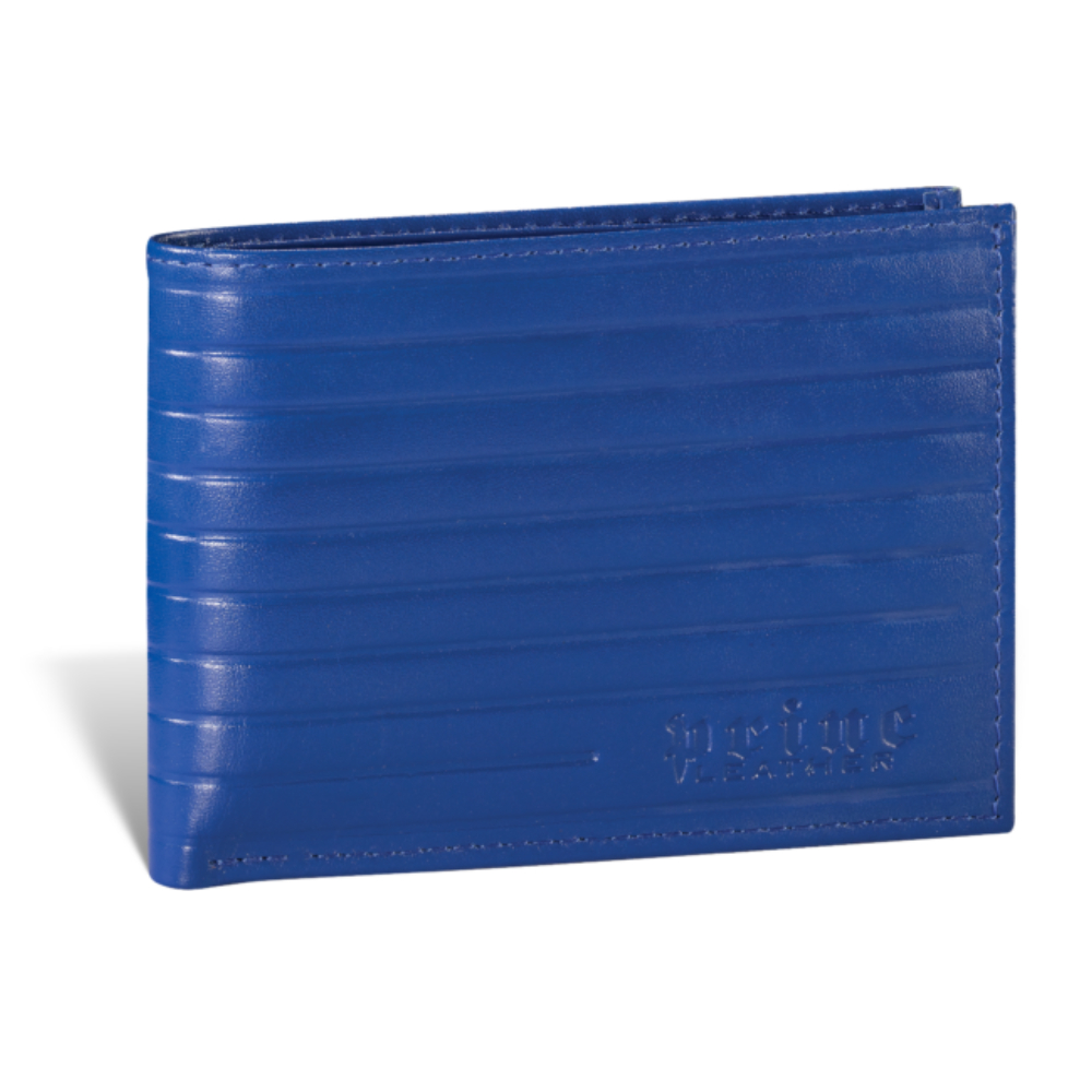 395plava (1) Plavi kožni novčanik sa reljefnim prugama