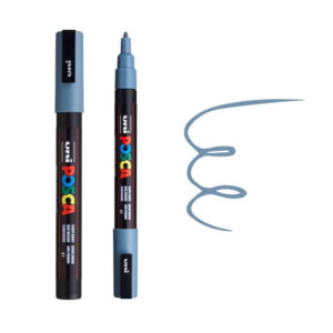 Plavi marker Posca sa zatvorenim i otvorenim poklopcem