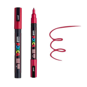 Crveni Posca marker sa poklopcem i užim vrhom