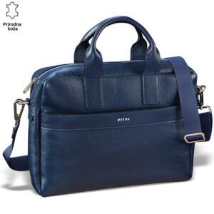 Plava kožna torba sa podešavajućim kaišem brenda Princ Leather
