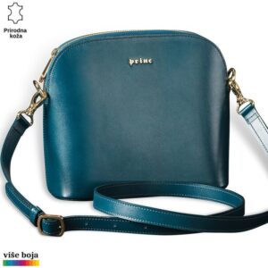 Torba od prirodne kože sa zlatnim metalnim detaljima