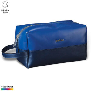 Plava neseser torba od prave kože