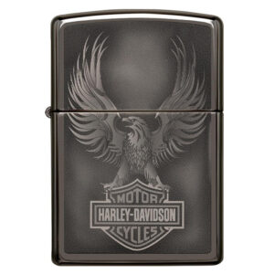 ZIPPO UPALJAČ HARLEY DAVIDSON 150 49044 1 Zippo upaljač sa gravurom orla i Harley-Davidson logotipom.