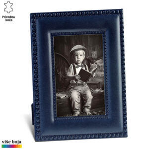 FOTO RAM OD KOŽE 15 Plavi kožni ram od prirodne kože