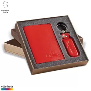 Poklon set od crvene kože