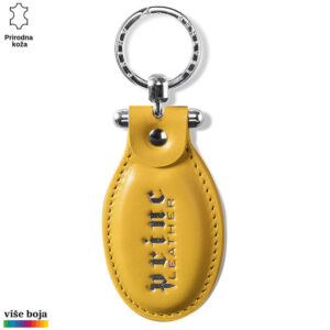 Žuti kožni privezak sa brendom Princ Leather