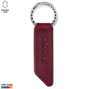 Privezak od prirodne kože u boji vina