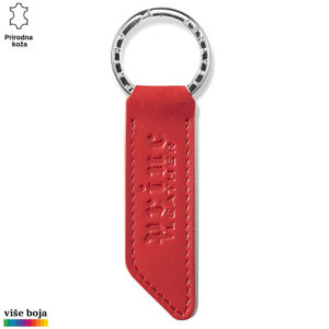 Crveni kožni privezak sa logotipom Princ Leather
