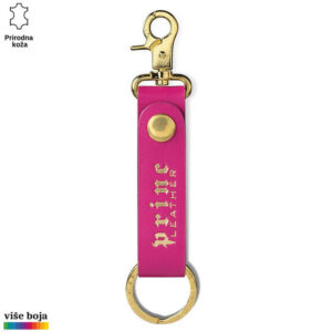 Kožni privjesak roze boje sa žigom Princ Leather