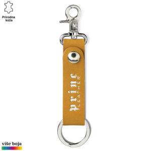 Kožni privezak sa srebrnim okovom i natpisom Princ Leather.