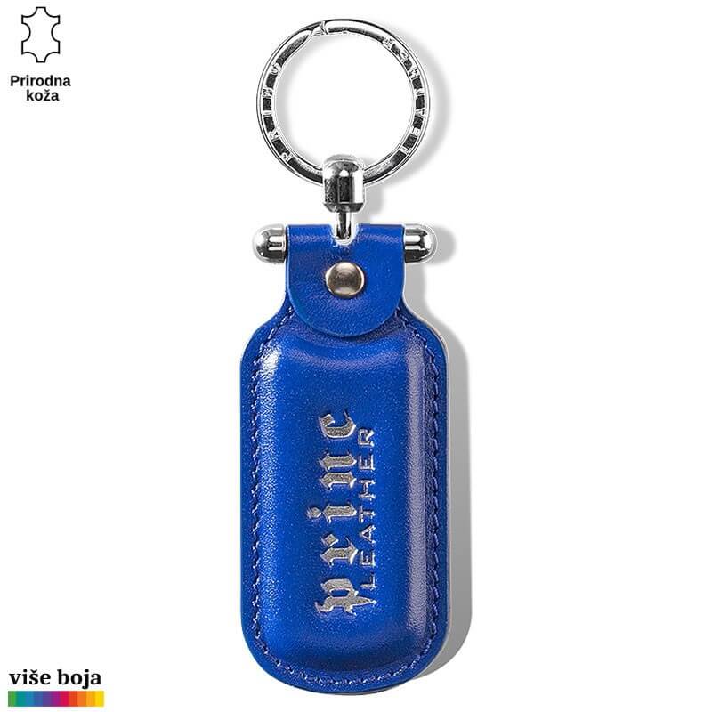 917-13-copy Plavi kožni privezak sa metalnim prstenom
