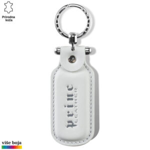 PRIVEZAK OD KOŽE PRAVOUGAONI 2 Privjesak od prirodne kože brenda Princ Leather sa metalnim prstenom