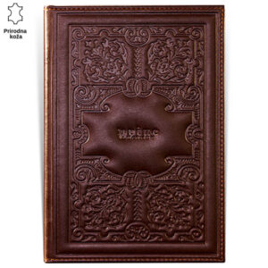 Ručno izrađena kožna korica sa ugraviranim dekorativnim motivima