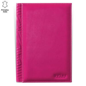 Roze kožna fascikla sa gravurom