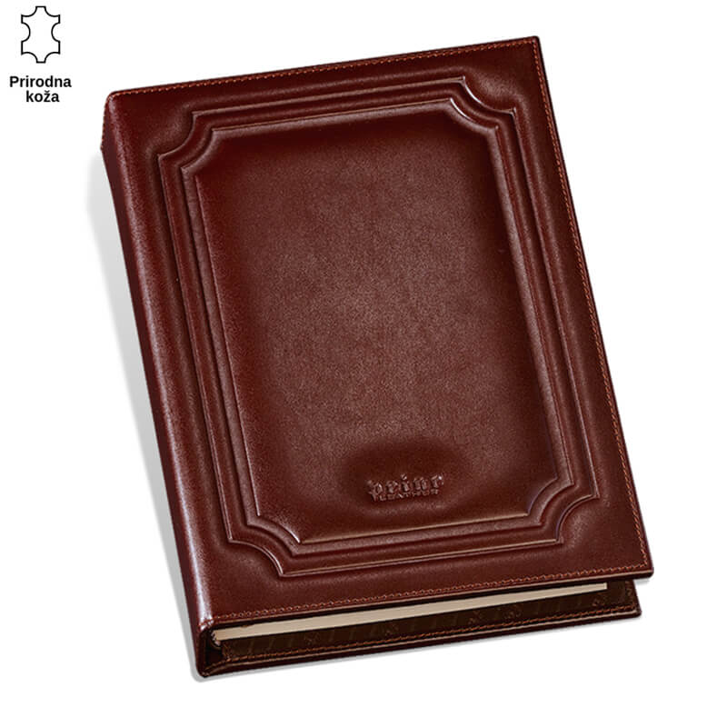 940r Luksuzni braon kožni rokovnik od prirodne kože brenda Princ Leather.
