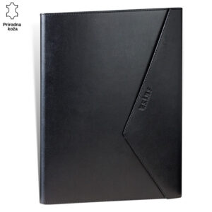 Crni kožni poslovni rokovnik brenda Princ Leather