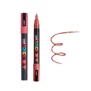 Crvena Posca marker olovka sa skinutim poklopcem