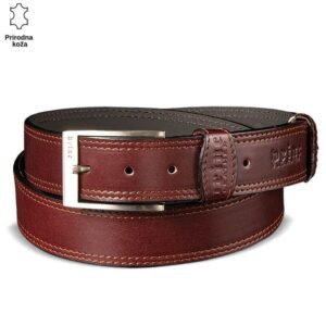 Braon kožni kaiš sa metalnom šnalom