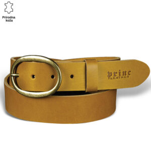 Kožni kaiš sa zlatnom kopčom