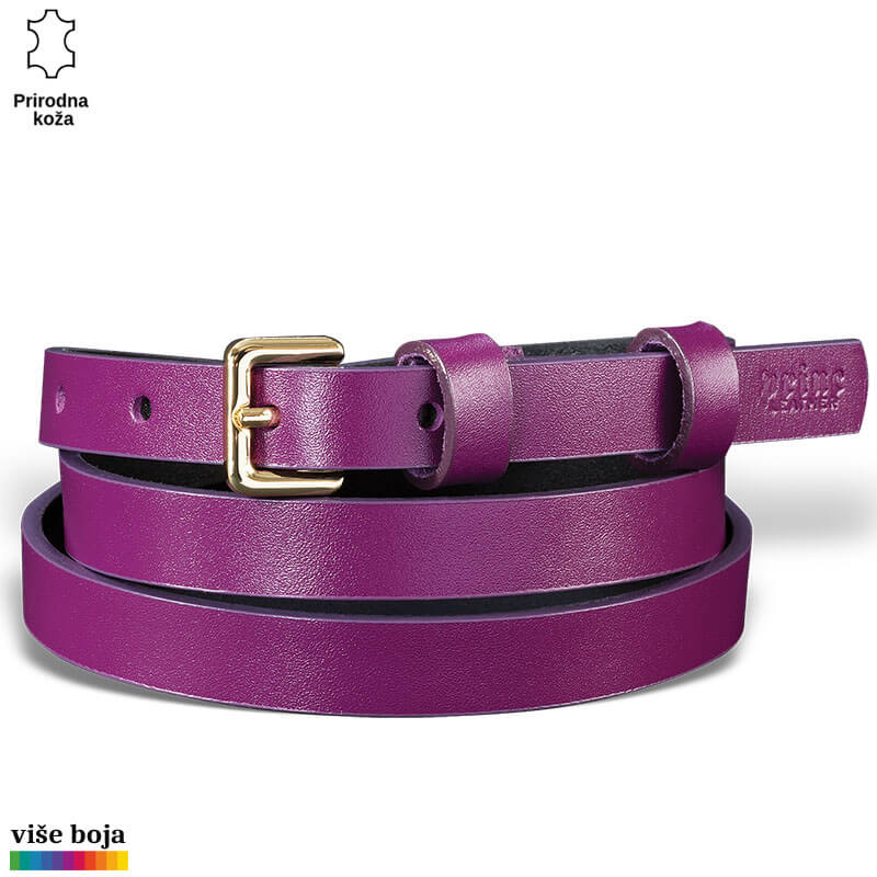 p218-13-copy Kožni kaiš u ljubičastoj boji sa zlatnom kopčom