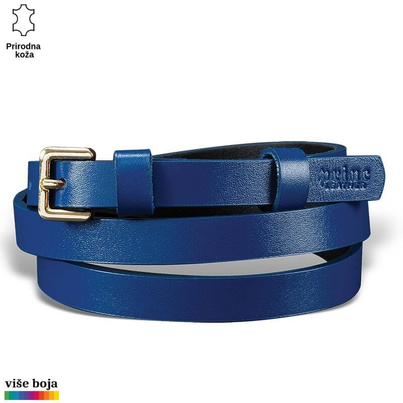 p218-3-copy Plavi kožni kaiš od Princ Leather brenda sa zlatnom kopčom.