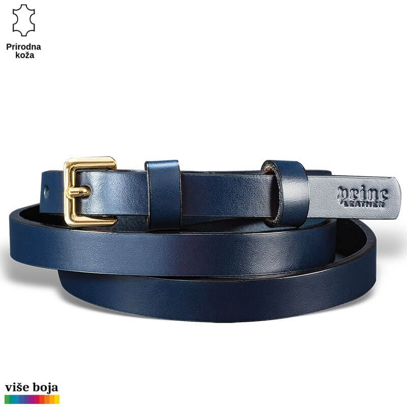 p218-5-copy Tamno plavi kožni kaiš sa zlatnom kopčom