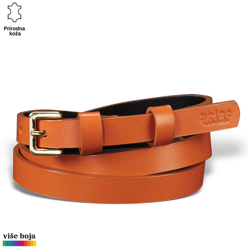 p218-6-copy Kožni narandžasti kaiš sa zlatnom kopčom