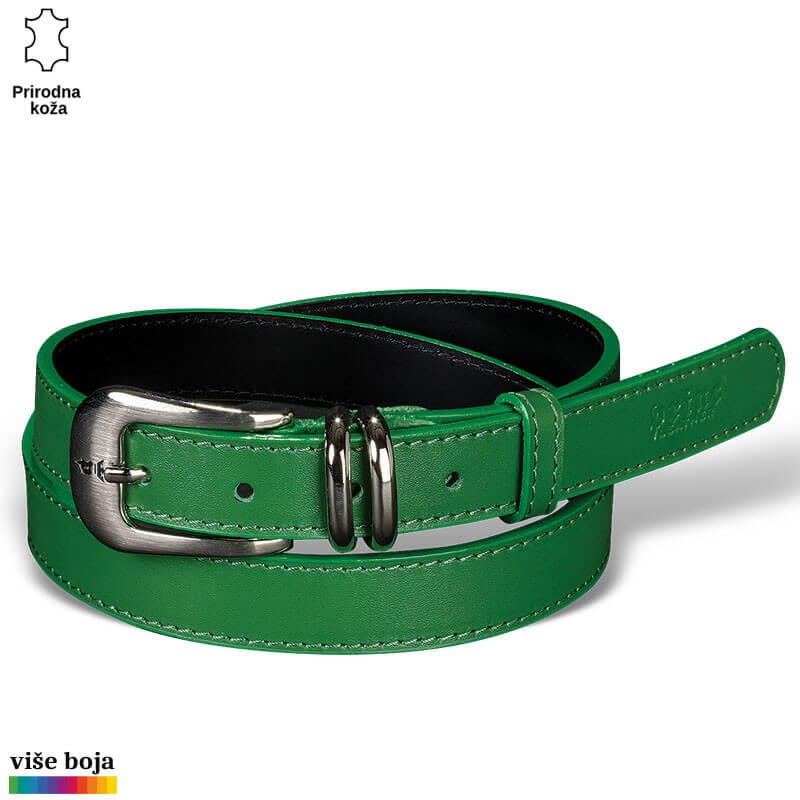 p227-10-copy Zeleni kožni kaiš Princ Leather sa metalnom kopčom.