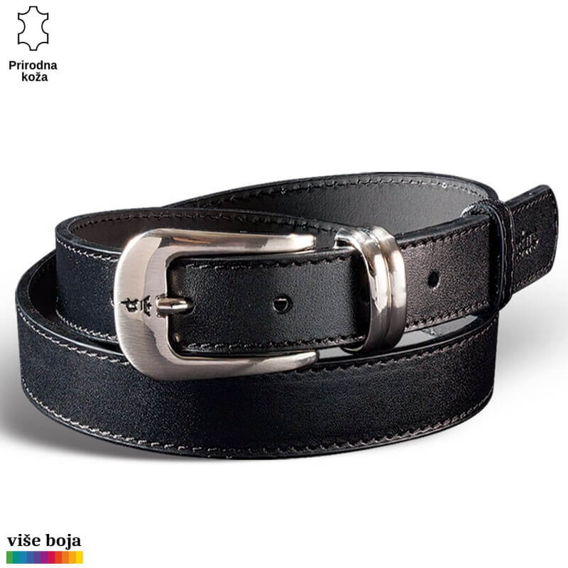 p227-3-copy Crni kožni kaiš sa srebrnom kopčom