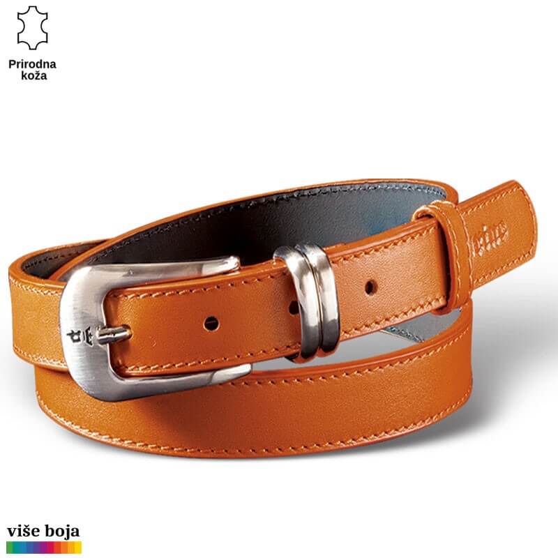 p227-6-copy Kožni kaiš boje konjaka sa srebrnom kopčom