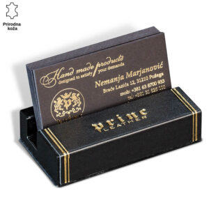 Elegantni držač za posetnice sa zlatnim motivima