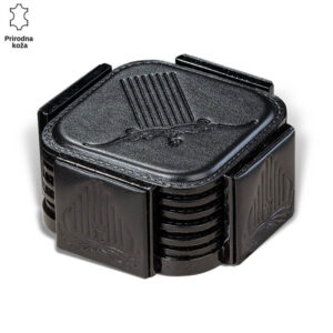 Princ Leather crni kožni podmetači sa utisnutim dekorativnim motivima.