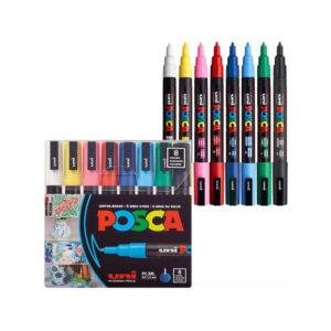 Set od osam Posca markera u različitim bojama
