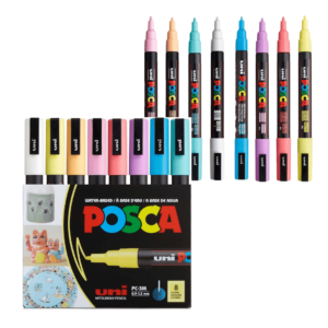 Posca marker set 3M, pastelne boje.