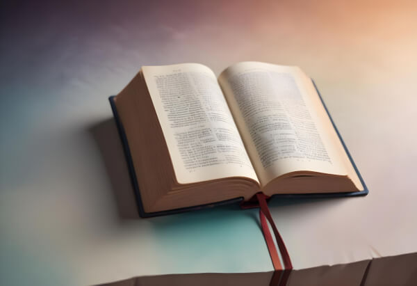 Biblija koja je otvorena sa crvenim obeleživačem