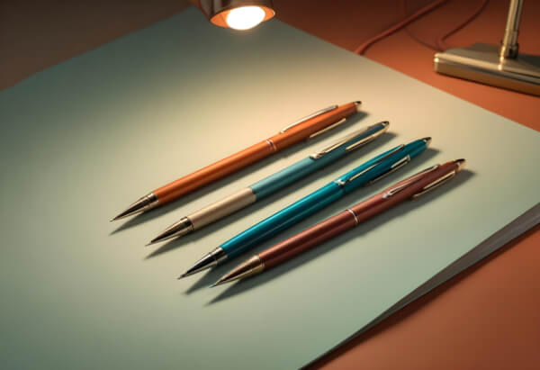 Hemijske olovke u narandžastoj