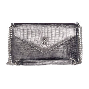 Zenska kozna torba falco 4065 kameno sive boje