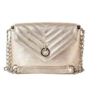 Zenska kozna torba falco 4065 zlatne boje