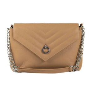 Ženska kozna torba falco 4064 krem boje