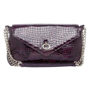 Ženska kozna torba falco 4064 tamno ljubicaste boje