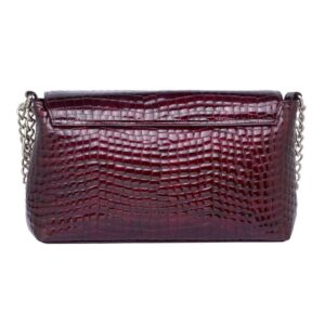 Ženska kozna torba falco 4064 bordo boje otpozadi