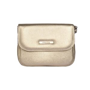 Falco house kozna zenska torbica svetlo zlatne boje