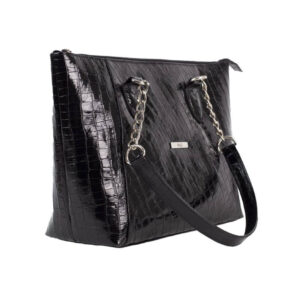 Falco zenska kozna torba crne boje, sa strane