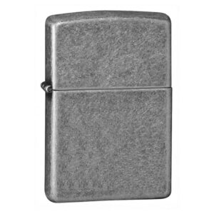 Zippo upaljač antique silver sive boje
